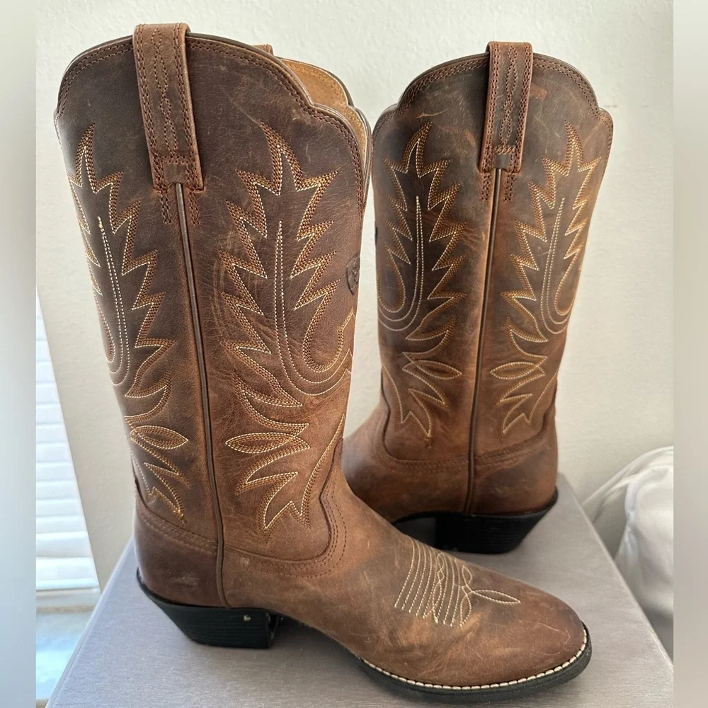 Ariat Heritage R Toe Western Boot - Picture 6 of 9